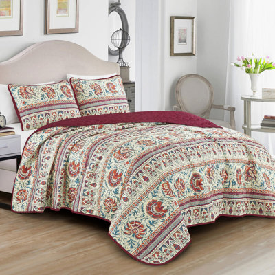 Ensemble d'édredon en microfibre imprimé 3 pièces - Ensemble de literie luxueux avec motif complexe