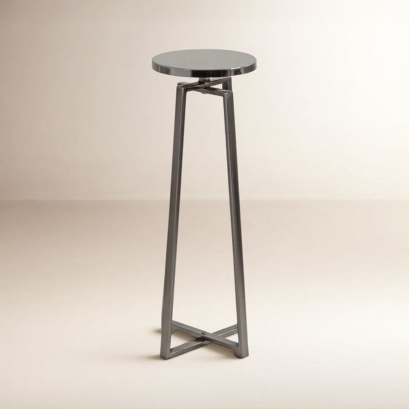 Chris End Table, Pewter