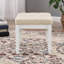 Tabouret en polyuréthane classique avec pieds en bois - Disponible en deux couleurs élégantes-445737949