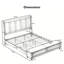 Structure de lit plateforme avec tête de lit à oreilles et banc de rangement, aucun sommier nécessaire-251346552-251346557