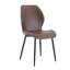 Ensemble de 4 chaises de salle à manger modernes rembourrées en cuir PU avec pieds en métal-451307520-451307646