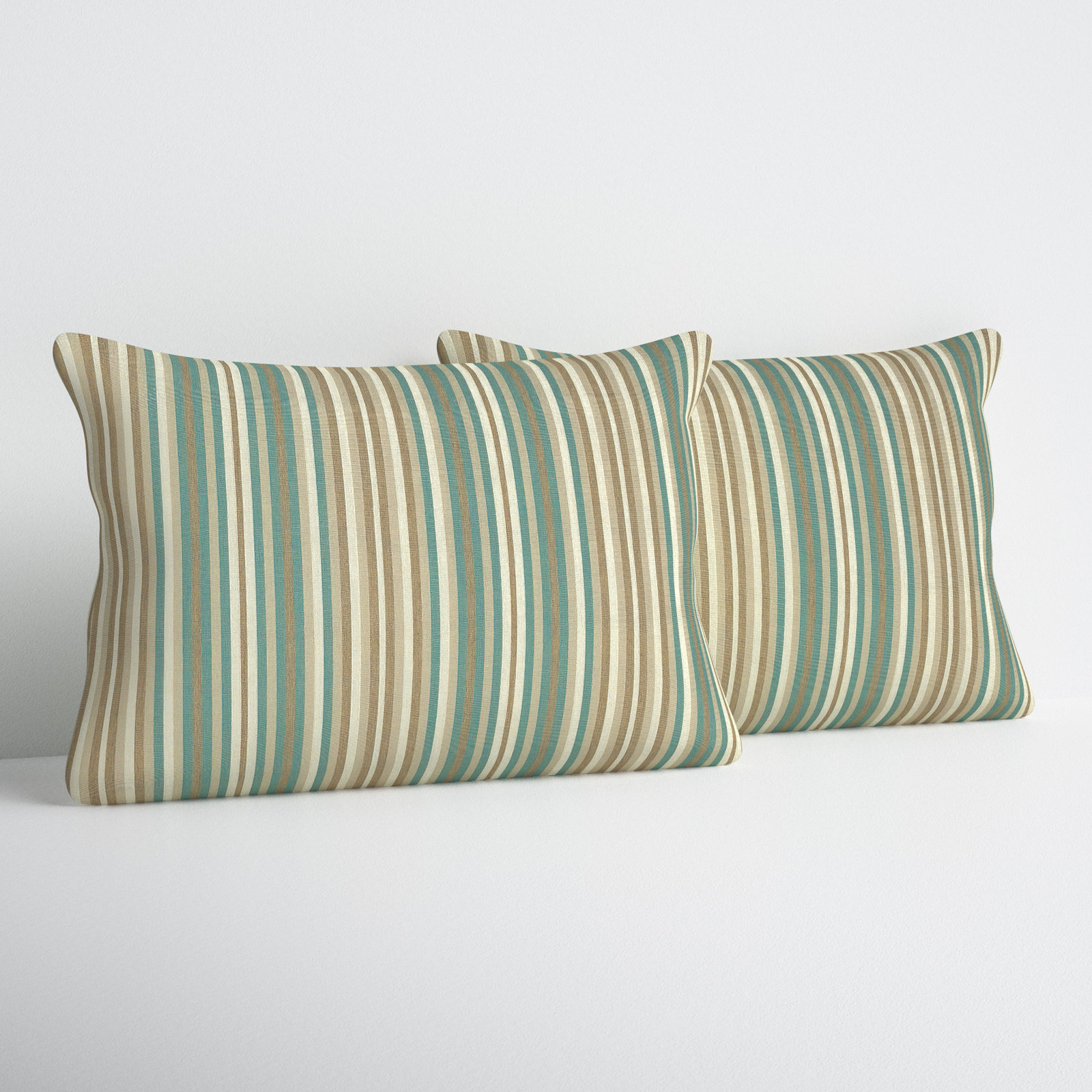 Zoa Striped Indoor/Outdoor Lumbar Throw Pillow, 13"H x 20"W