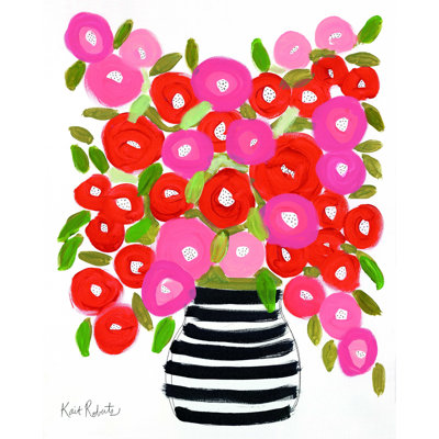 " Poppies In Strawberry And Taffy "