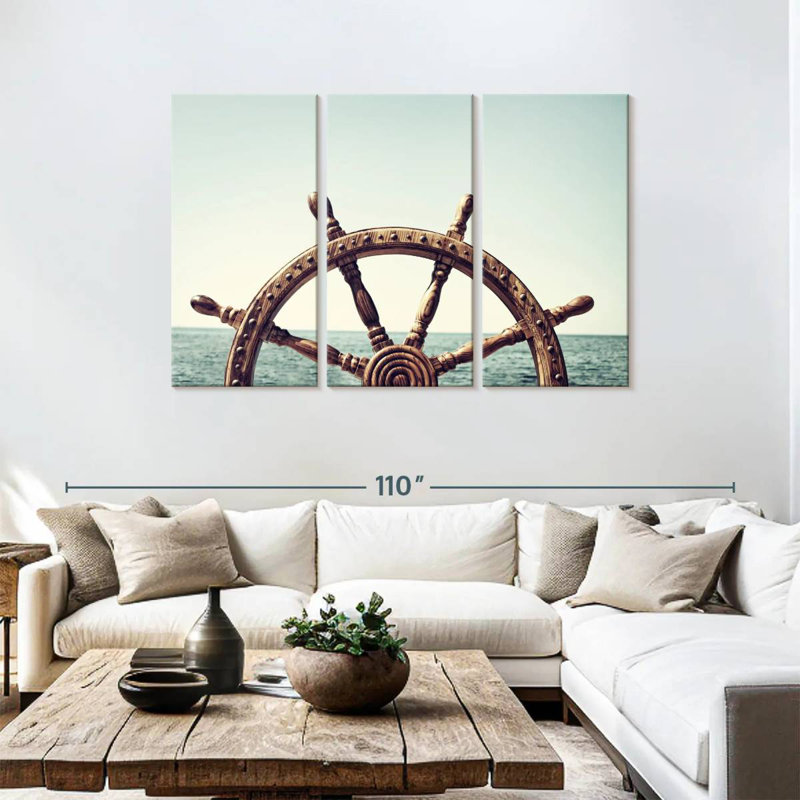 Aletra Pirate Ship Steering Wheel, 48" H x 74" W