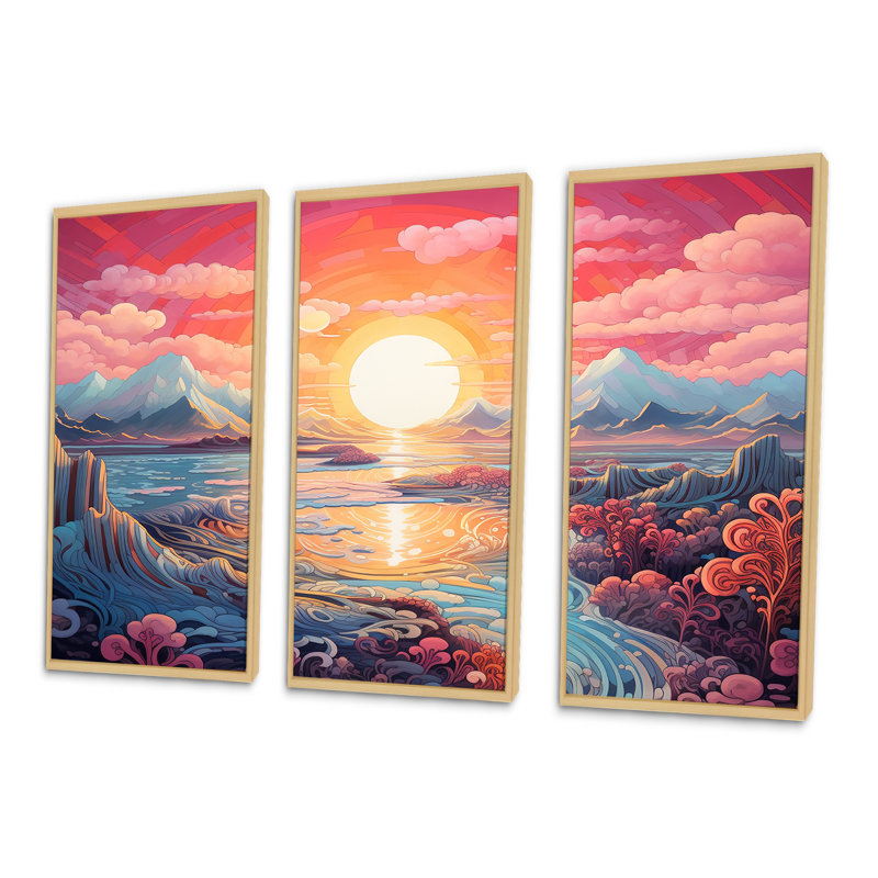 Ensemble de décorations murales Kawaii, Cadre naturel flottant, H 40 po x l 60 po x P 1 po