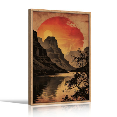 Ensemble de 1 tableau sur toile Sunset Canyon