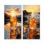 Ensemble de 2 impressions sur toile Whiskey On The Beach Horizon-102570016-102570019