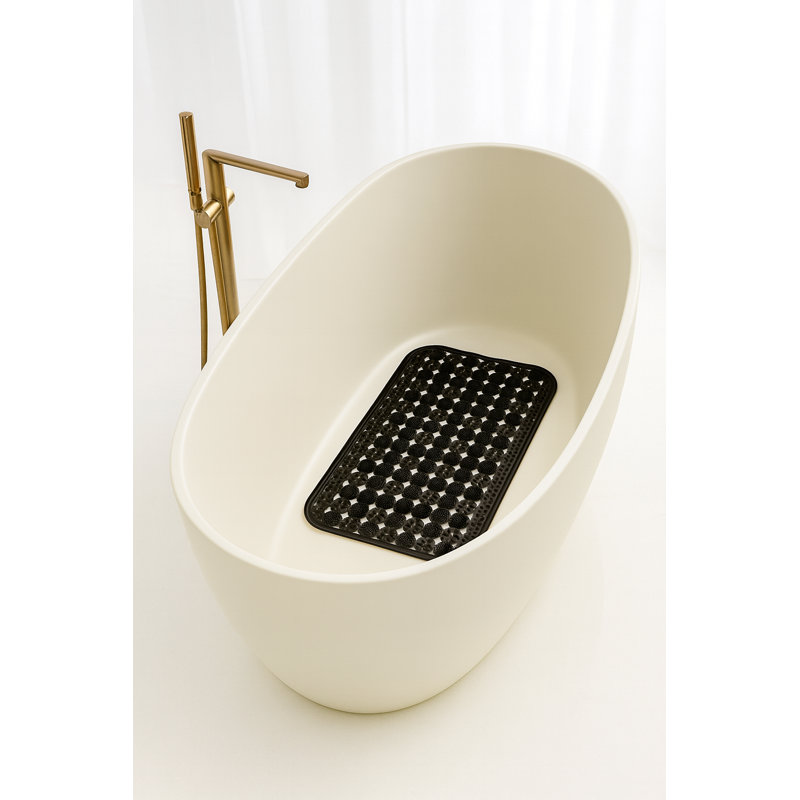Aaleigha Non-Slip Shower Mat, Black