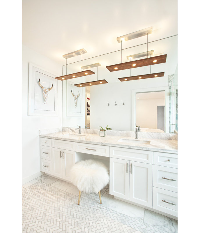 Vix 82" Dimmable LED Pendant, Walnut, 3500K