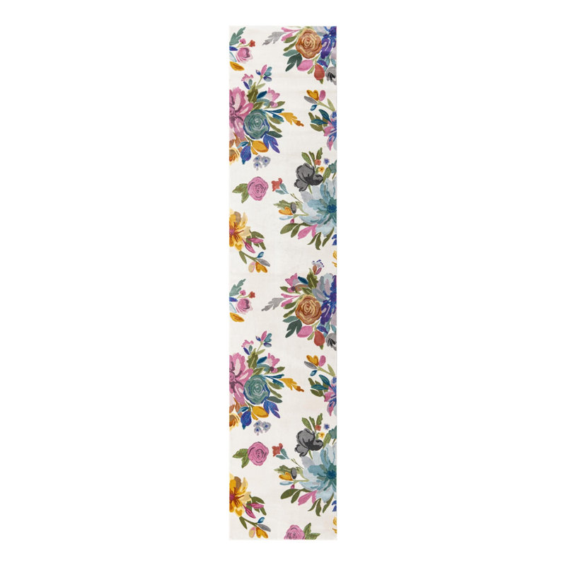 Aludra Floral Indoor Rug, Runner 2'7" x 12'