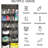 2 Pack Extra Large Hanging Over Door Shoe Organizers,Closet Shoe Organizer Shoe Rack Organizer Shoe Storage,12+6 Crytal Pockets,8Hooks,Black (59"X 21.6")-122916016