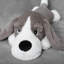 Coussin 3D en fausse fourrure pour chien, gris