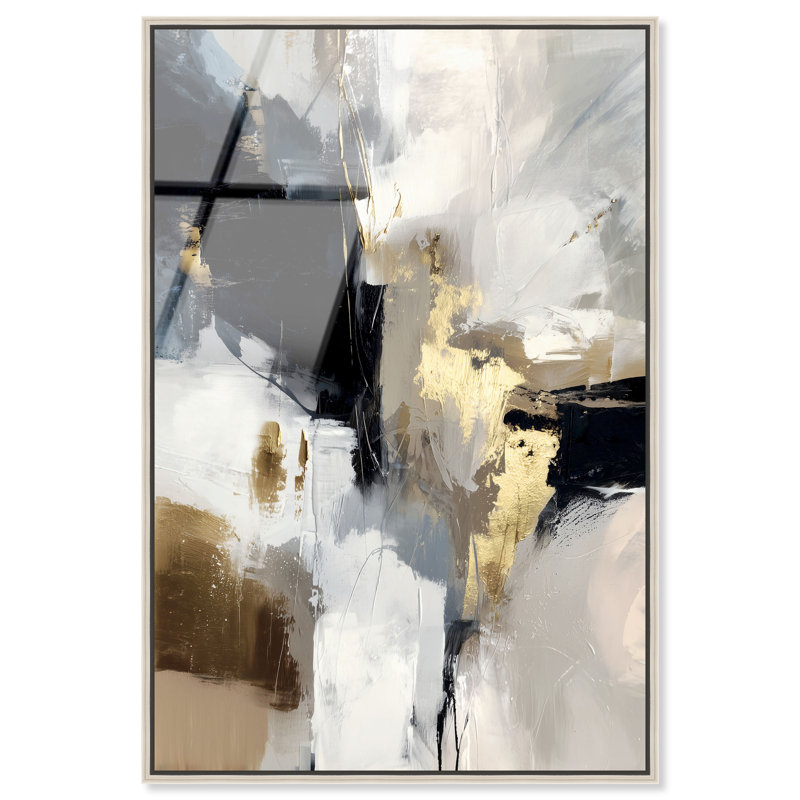 Décoration murale de bureau encadrée en acrylique doré et doré encadré par Art Remedy, cadre argenté, 20 x 30, Cadre argenté