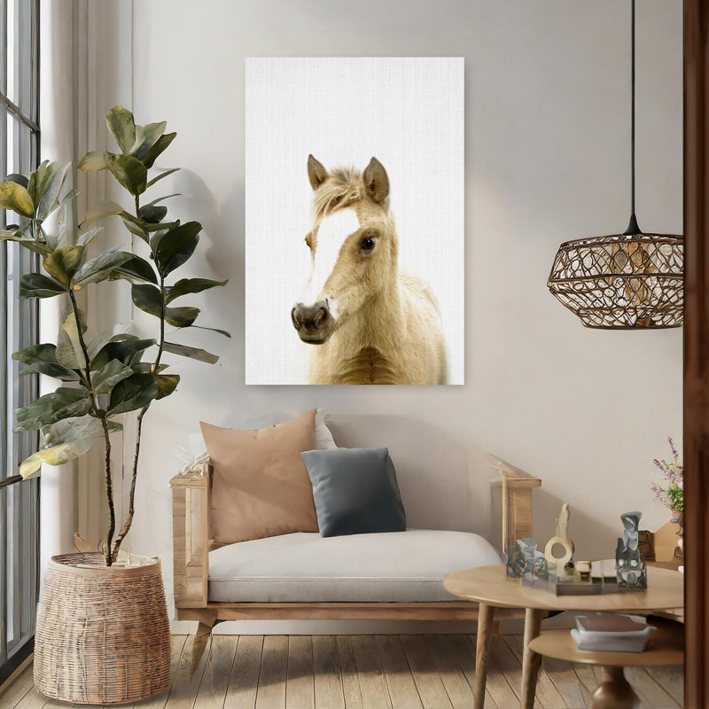 Art contemporain, art abstrait cheval contemporain, H 48 po x l 32 po