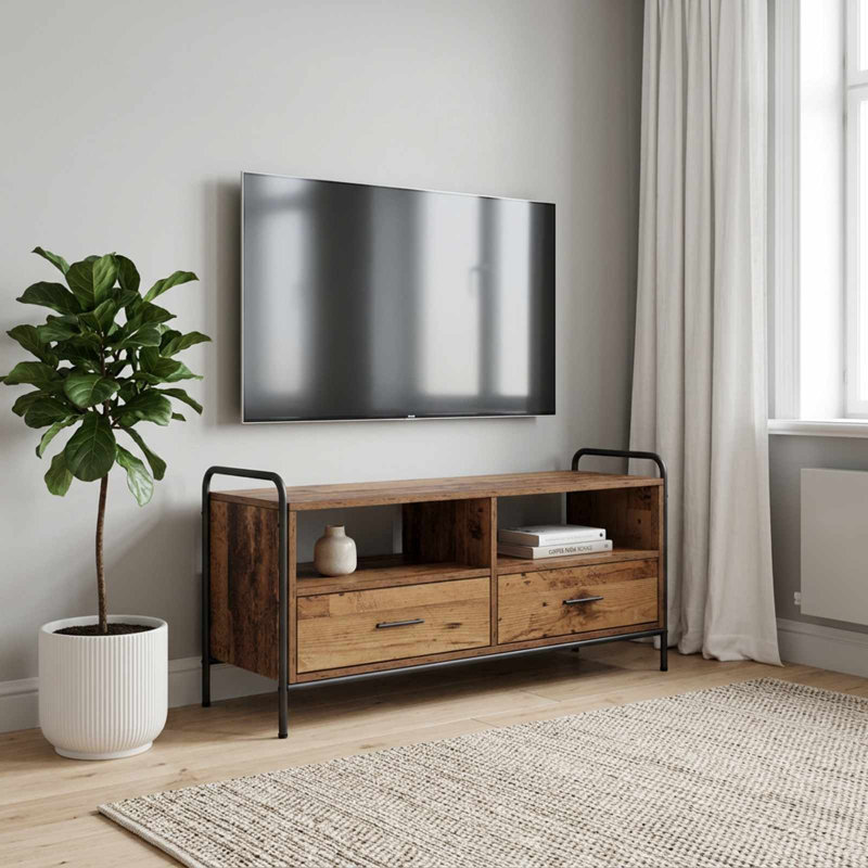 TV Stand for TVs up to 43", Old Wood