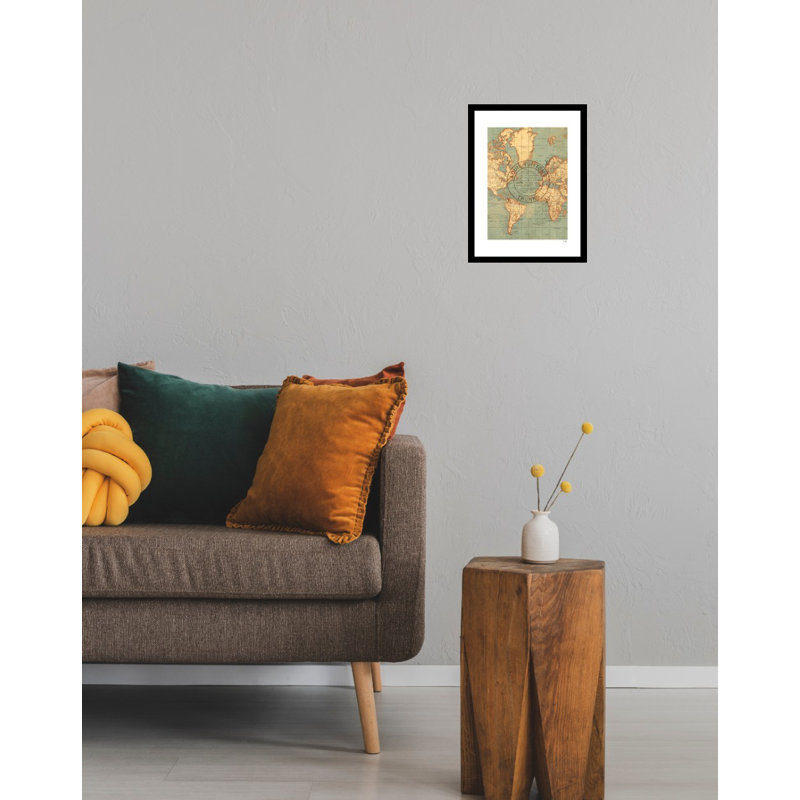 Impression encadrée Fairchild Paris FASHION VINTAGE World Map - 14 po x 18 po