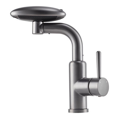 G1/2 Pull-out Sprayer Retractable Kitchen Faucet with 4 Modes
