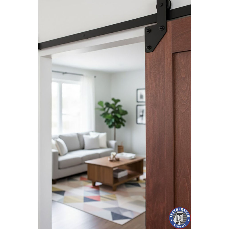Ensemble de quincaillerie de porte de grange standard en coin Premium, 60 po, Bronze antique