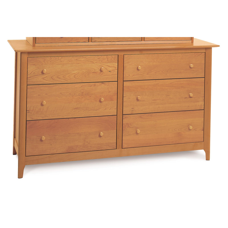 Sarah 6 - Drawer Dresser, Natural Cherry, Conventional