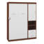 Lit simple escamotable mural avec armoire