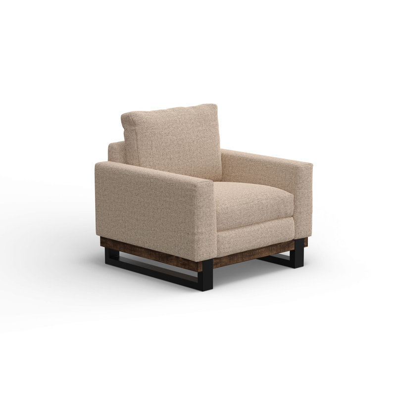 Fauteuil de 37,5 po de largeur, Polyester brun
