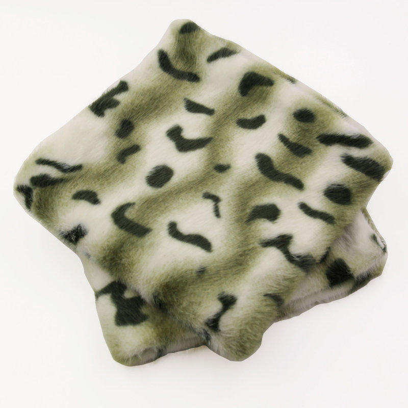 Animal Print Square Cushion Cover, Martini Olive