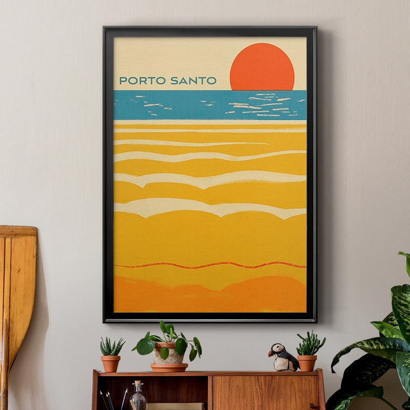 «Summer Abroad I», reproduction encadrée de qualité supérieure - prête à être accrochée, L 18,5 po x H 24,5 po x P 1 po, Noir