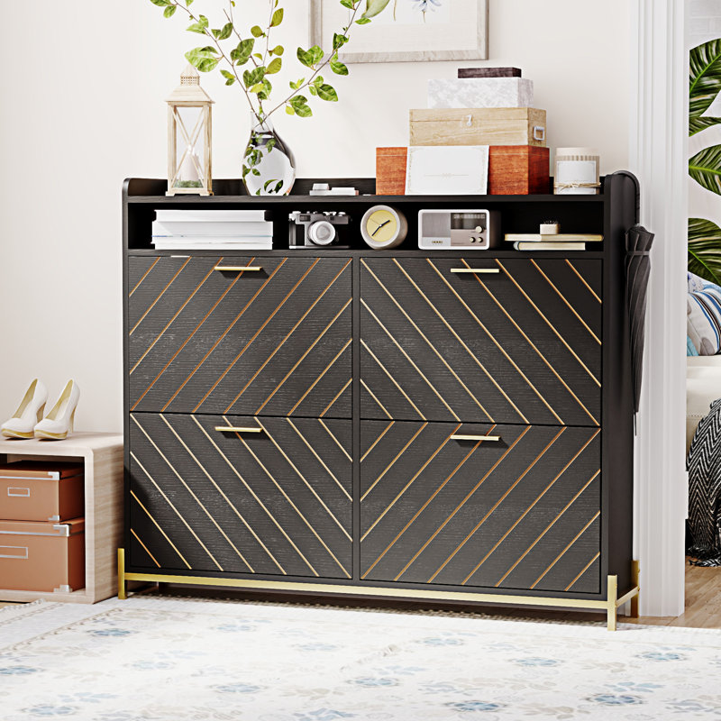 Shoe Cabinet/Shoe Rack Cabinet/Shoe Rack Organizer Cabinet, Black