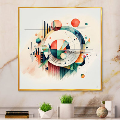 Art géométrique multicolore - peinture sur toile