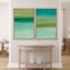 Abstrait vert, peinture à l'huile superposée, impression d'art neutre, minimaliste, décoration murale moderne-102833023-102833025