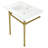 Kingston Brass Dreyfuss 31-Inch Ceramic Console Sink with Stainless Steel Legs-50241374-50233731