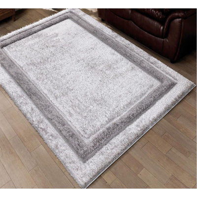 Sabine Geometric Silver Area Rug
