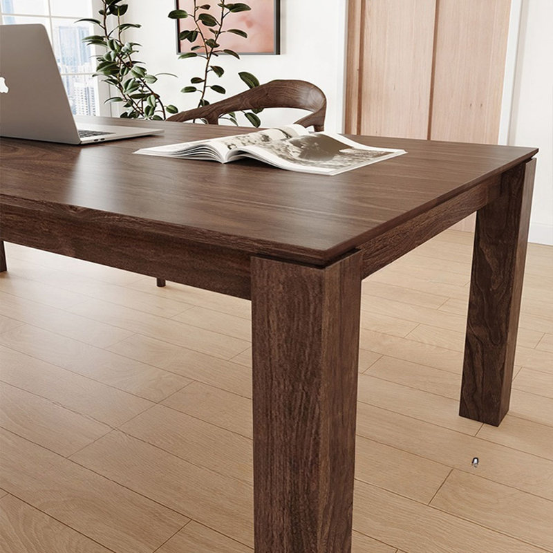 Deluxe solid wood rectangular dining table, 29.52"H x 70.86"L x 31.49"W