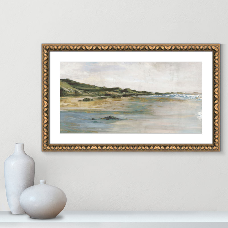 Impression «Tide’s Edge» par Casa Fine Arts, H 18 po x l 30 po x P 1,125 po, Reproduction encadrée avec passe-partout
