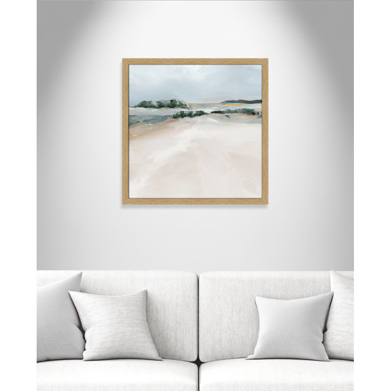 Sentier chatoyant - Peinture sur papier encadrée, H 28,5 po x l 28,5 po x P 1,12 po, Encadré naturel