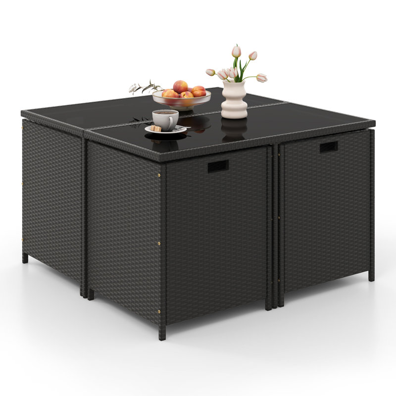 Ensemble repas d'extérieur rectangulaire 44,5 po Elanya