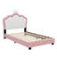 Lit princesse rembourré avec tête de lit couronne-420269134-420269133
