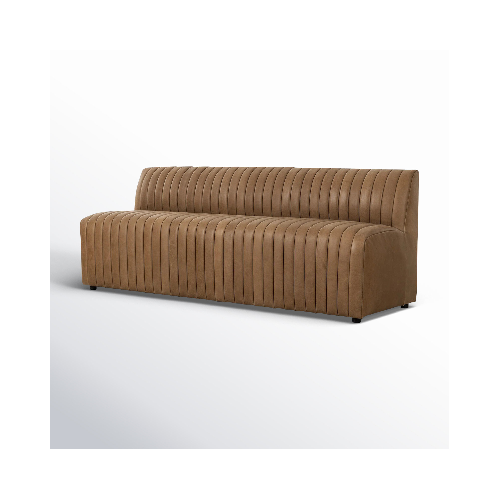 Brandt Bench, Palermo Drift Genuine Leather, 31.5" H x 82" W x 28" D