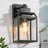 1- Light Matte Black Lantern Outdoor Wall Sconce
