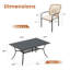 Ensemble repas pour 6 personnes avec table de salle à manger rectangulaire et chaises rembourrées empilables