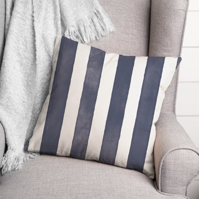 Striped Outdoor Reversible Throw Pillow