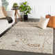 Overby Oriental Hand Knotted Wool Ivory Area Rug