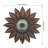 30 Inch Sun Metal Outdoor Wall Decor with Multi Color Weather Resistant Finish for Indoor and Outdoor Home Accent - Bronze Floral