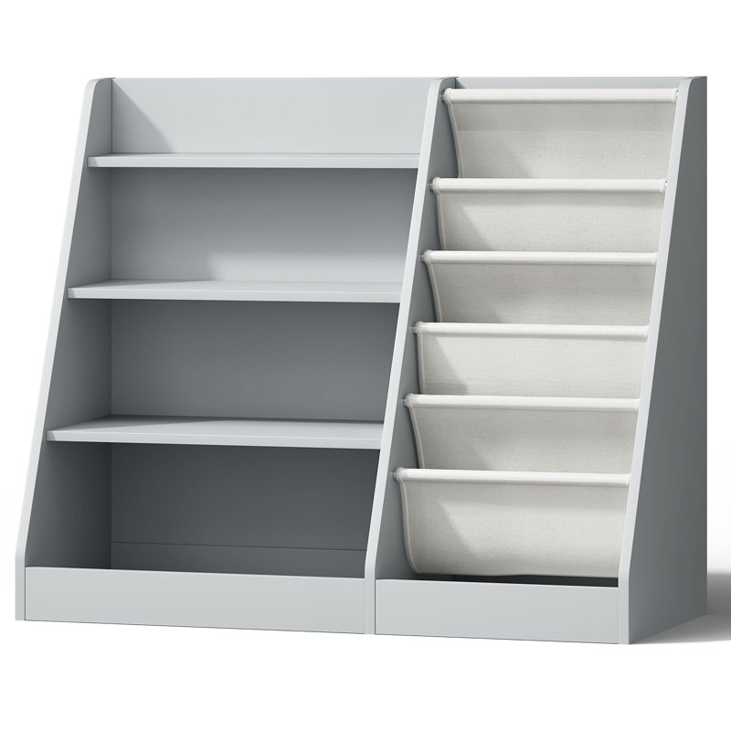 Maggiorina Bookcase, Grey, (4 Shelves) 80cm H x 90cm W x 40cm D