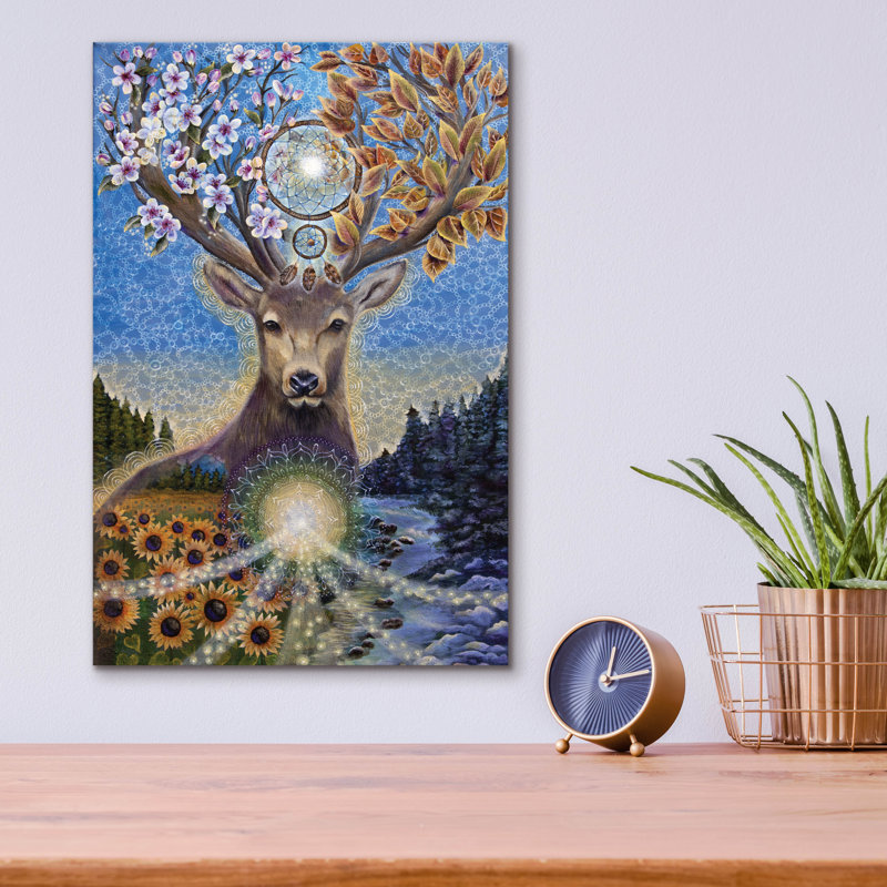 Art mural en acrylique «Transitions» par Verena Wild, 12 po x 16 po