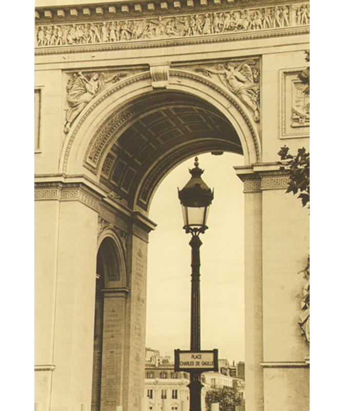 Lamp Inside Arc de Triomphe, 48" H x 32" W