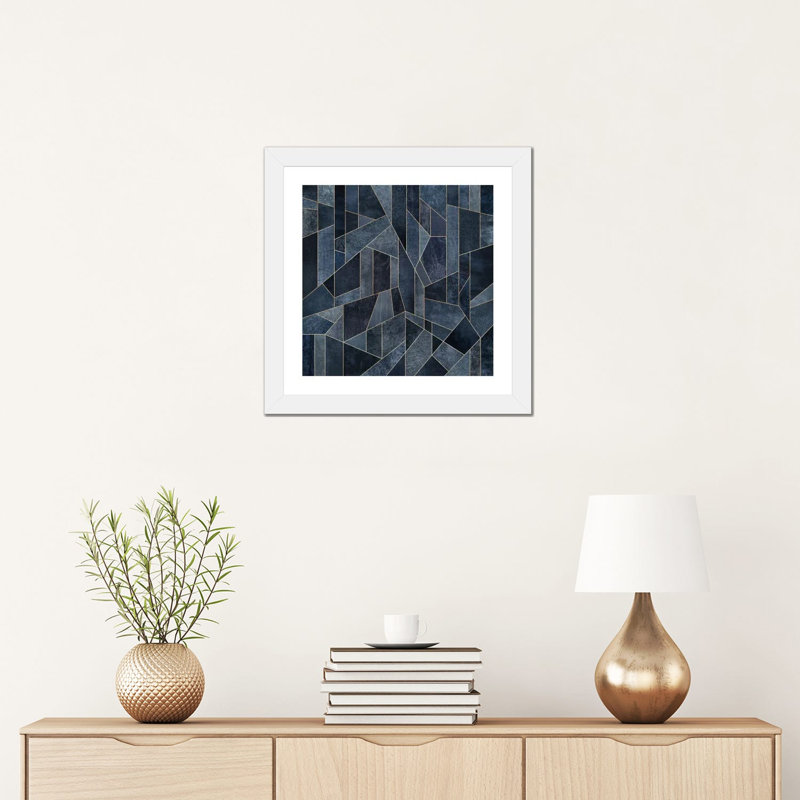 "Skyscraper I" par Elisabeth Fredriksson-impression d’art graphique, H 16 po x l 16 po x P 1 po, Papier encadré blanc, Blanc