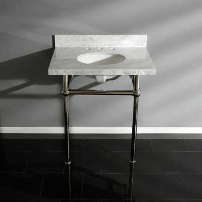 Kingston Brass Templeton 30-Inch Vanity Top with Brass Legs (8-Inch, 3-Hole)