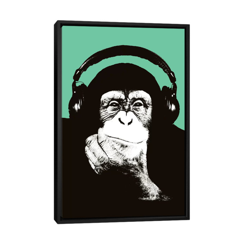 «New Monkey Head VIII», impression sur toile, H 26 po x l 18 po x P 1,5 po, Toile avec cadre noir