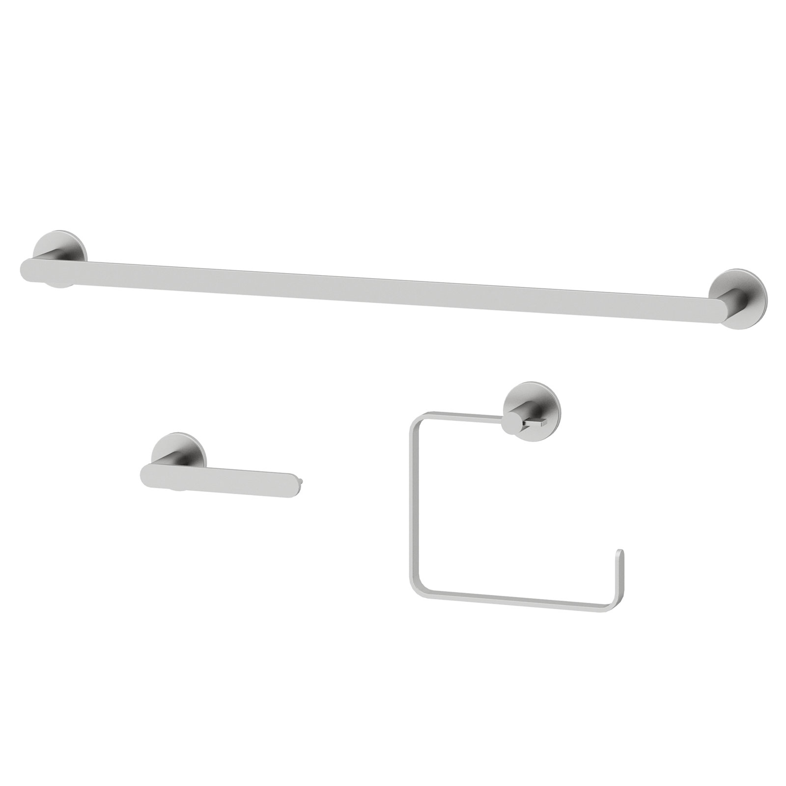 VIGO Arden 3-Piece Matte Black Bathroom Hardware Set with 24-in Towel Bar, Toilet Paper Holder and Hand Towel Holder